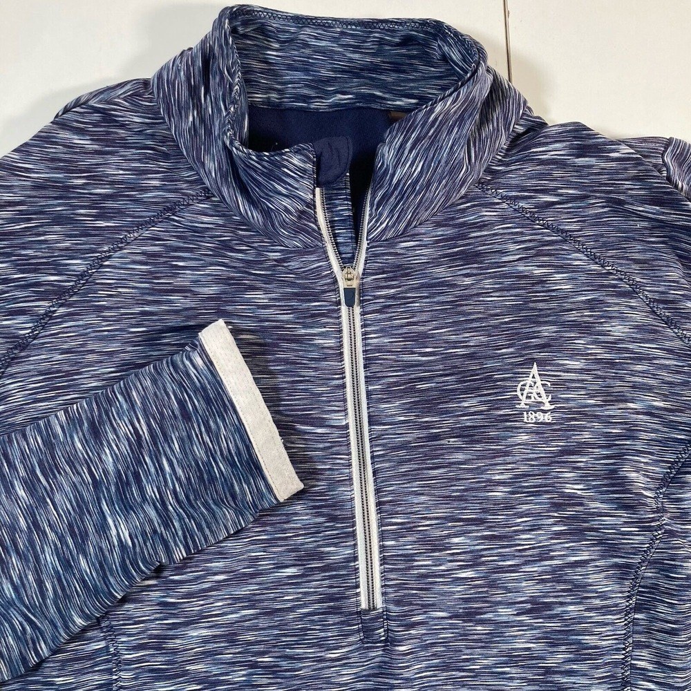 Zero Restriction Shae Quarter Zip Medium Mock Neck Golf‎ Heather Blue Vented
